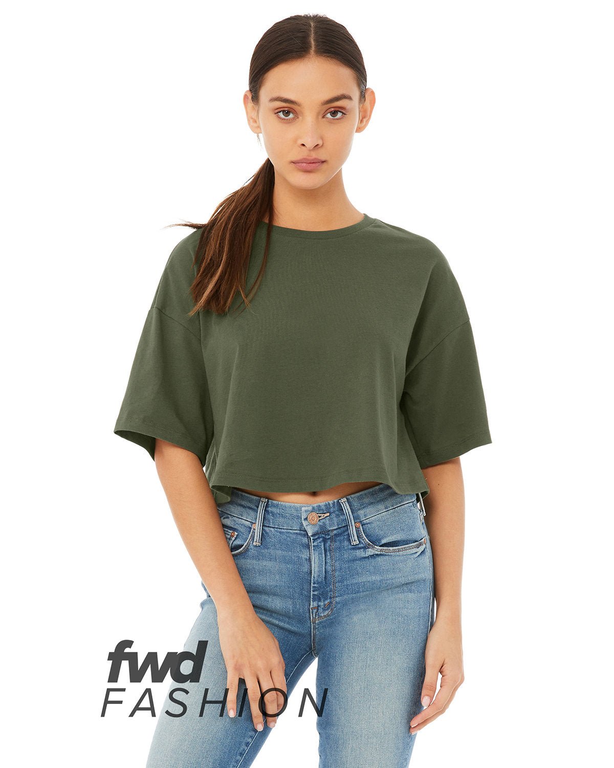 6482-Bella + Canvas-MILITARY GREEN-Bella + Canvas-T-Shirts-1