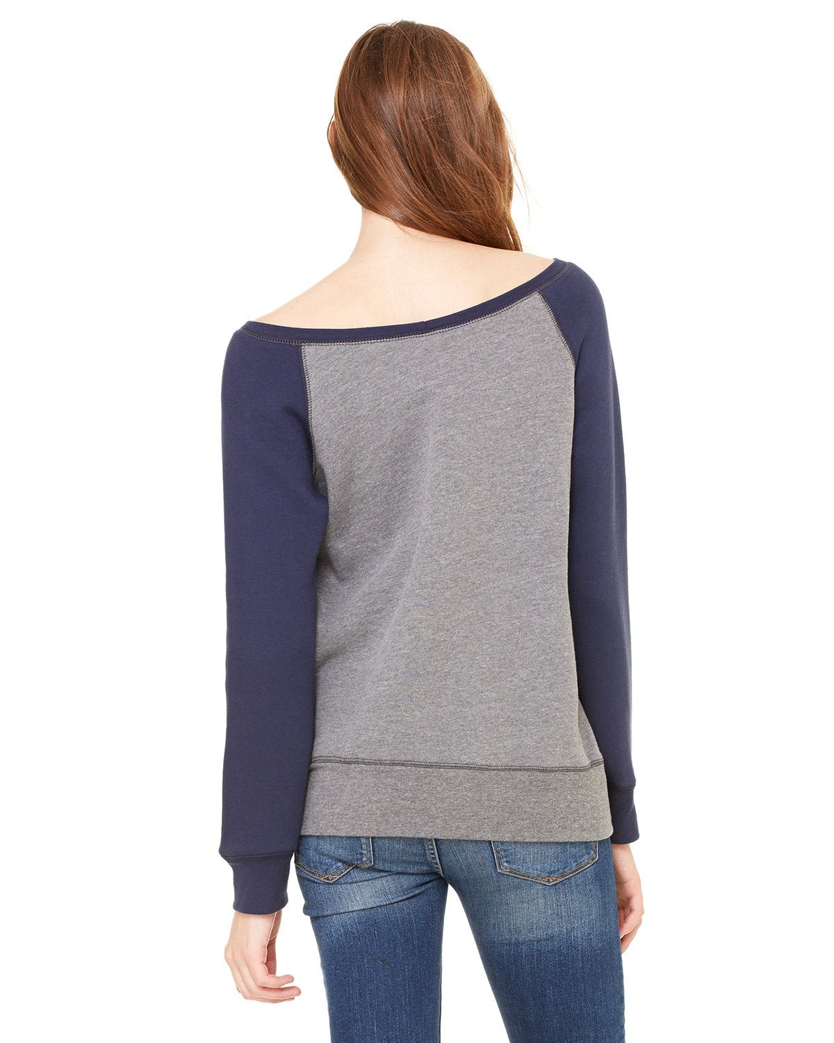 7501-Bella + Canvas-DEEP HTHR/ NAVY-Bella + Canvas-Sweatshirts-2