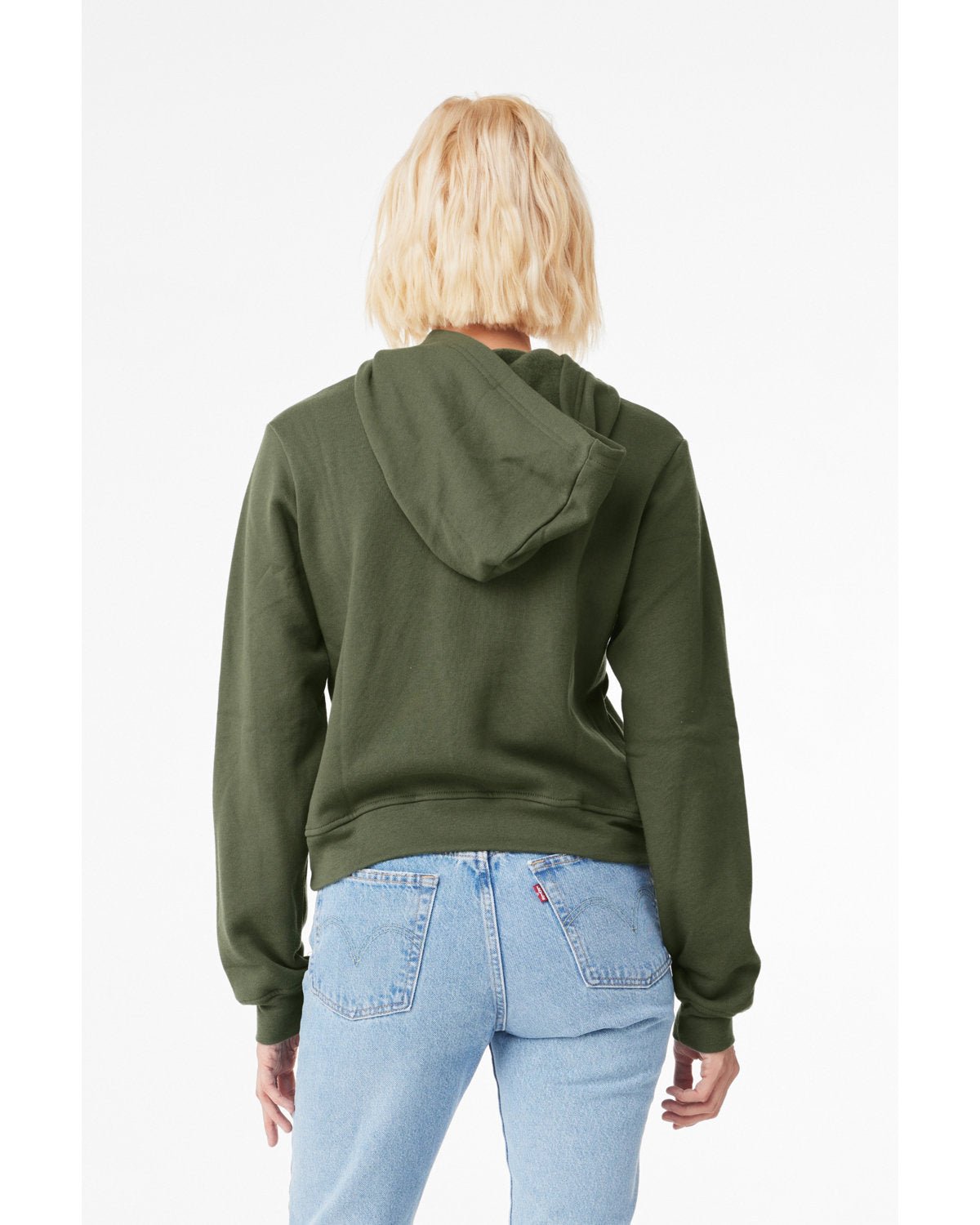 7519-Bella + Canvas-MILITARY GREEN-Bella + Canvas-Sweatshirts-2