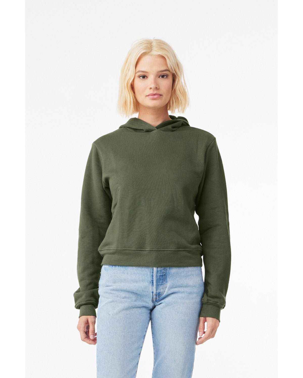 7519-Bella + Canvas-MILITARY GREEN-Bella + Canvas-Sweatshirts-1