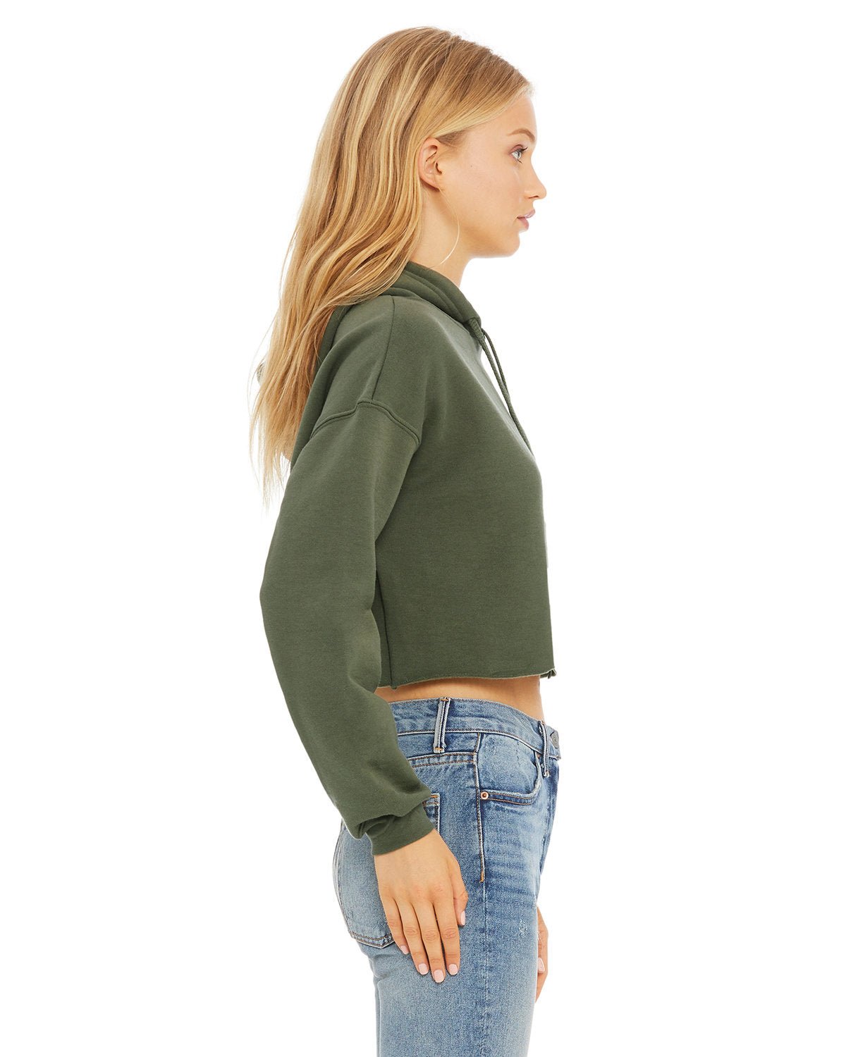 B7502-Bella + Canvas-MILITARY GREEN-Bella + Canvas-Sweatshirts-3