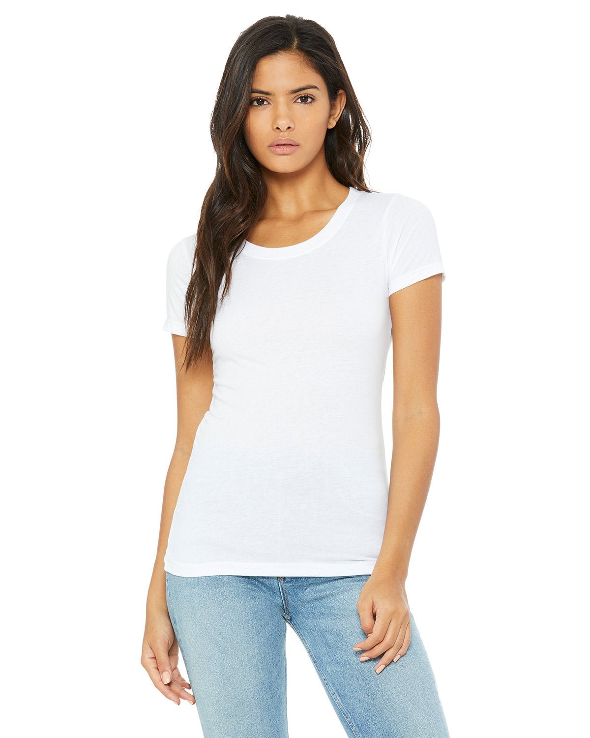 B8413-Bella + Canvas-SOLID WHT TRBLND-Bella + Canvas-T-Shirts-1