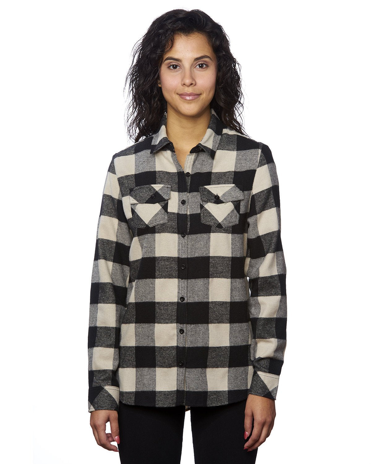 B5210-Burnside-ECRU/ BLACK-Burnside-Woven Shirts-1