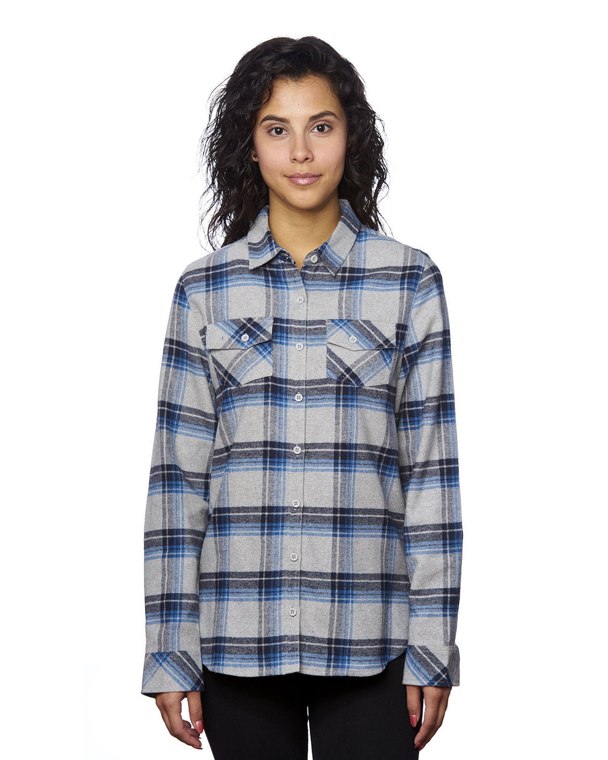 B5210-Burnside-GREY/ BLUE-Burnside-Woven Shirts-1