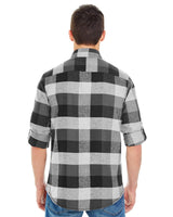 B8210-Burnside-BLACK/ GREY-Burnside-Woven Shirts-2