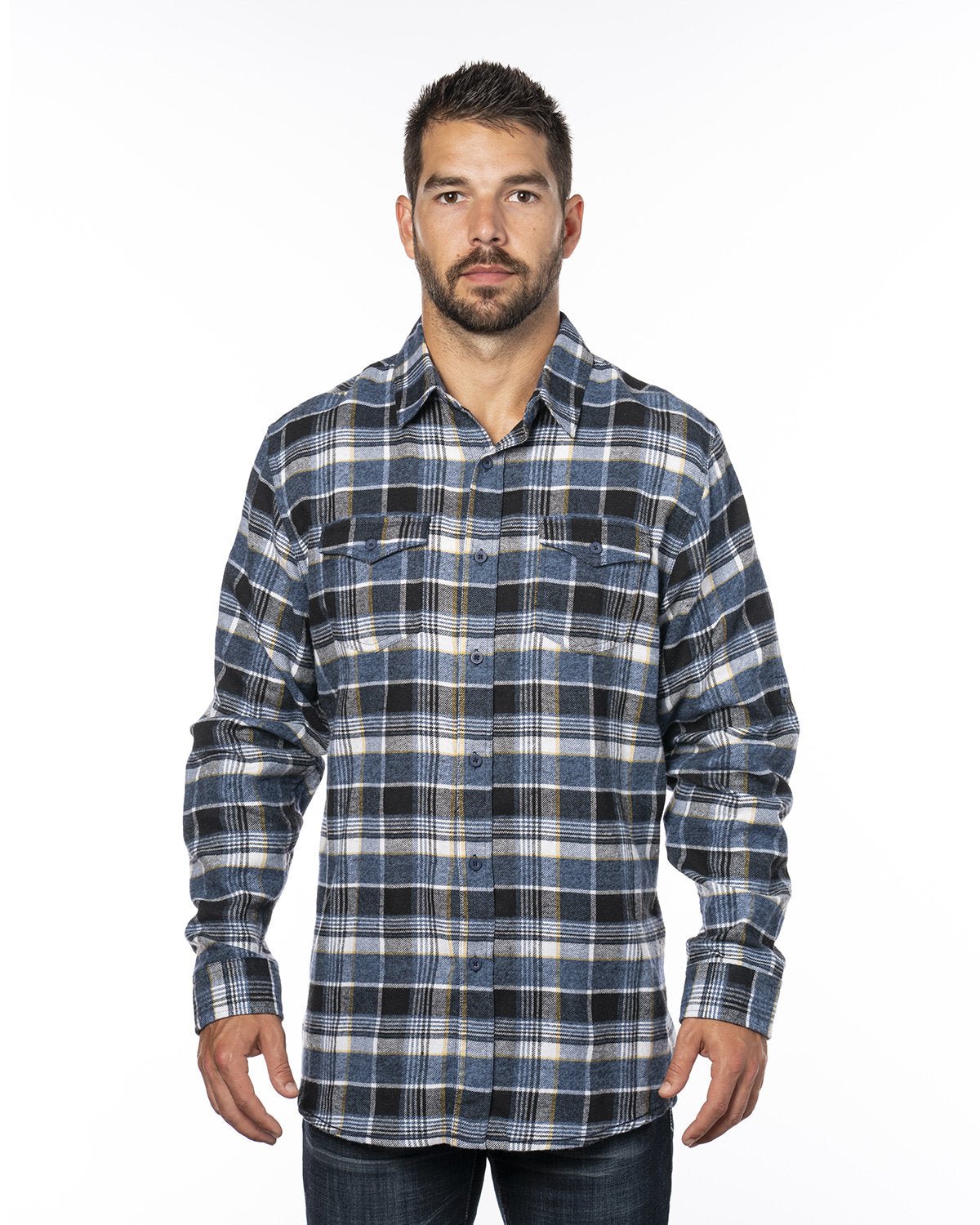 B8210-Burnside-BLUE-Burnside-Woven Shirts-1