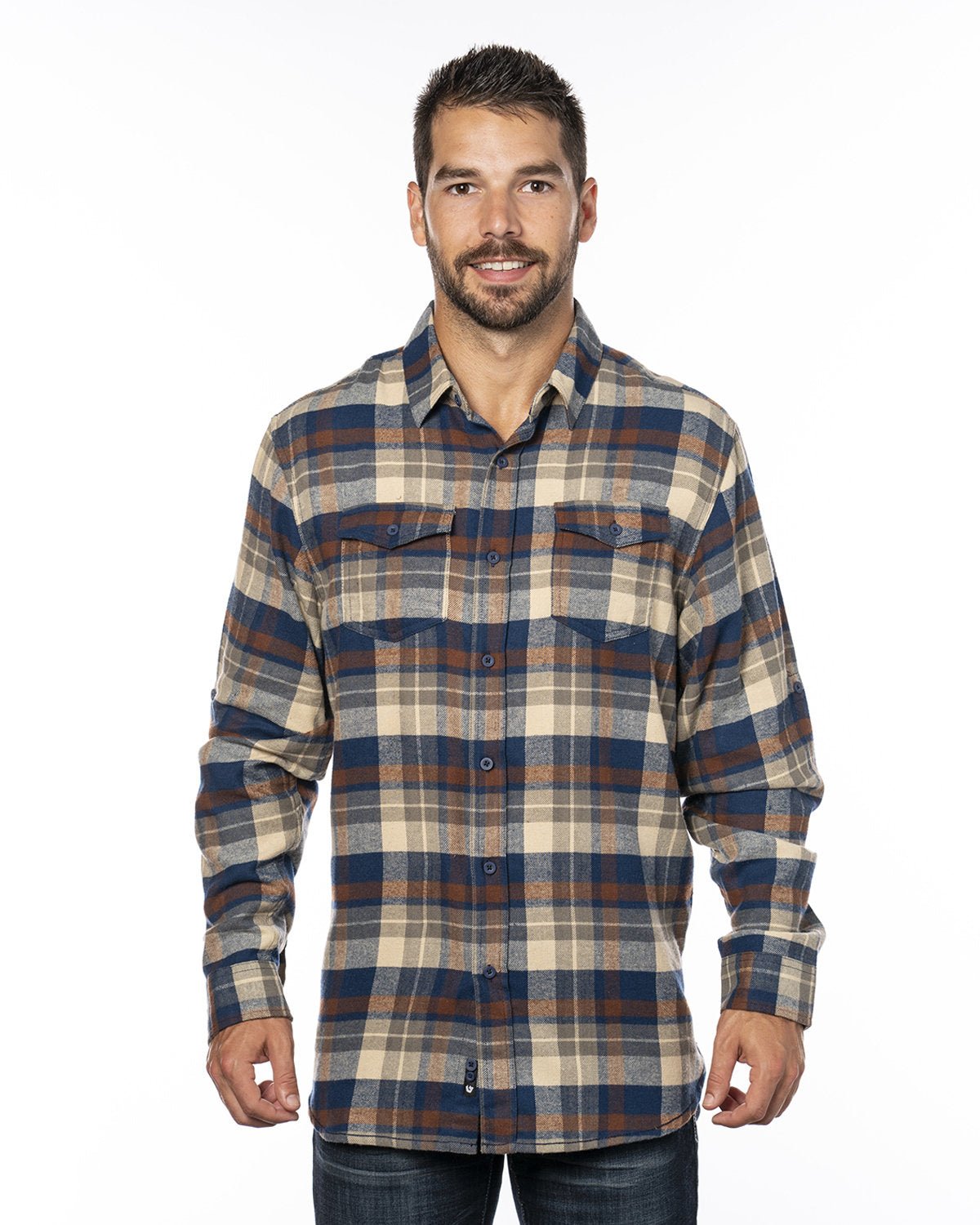 B8210-Burnside-BROWN-Burnside-Woven Shirts-1