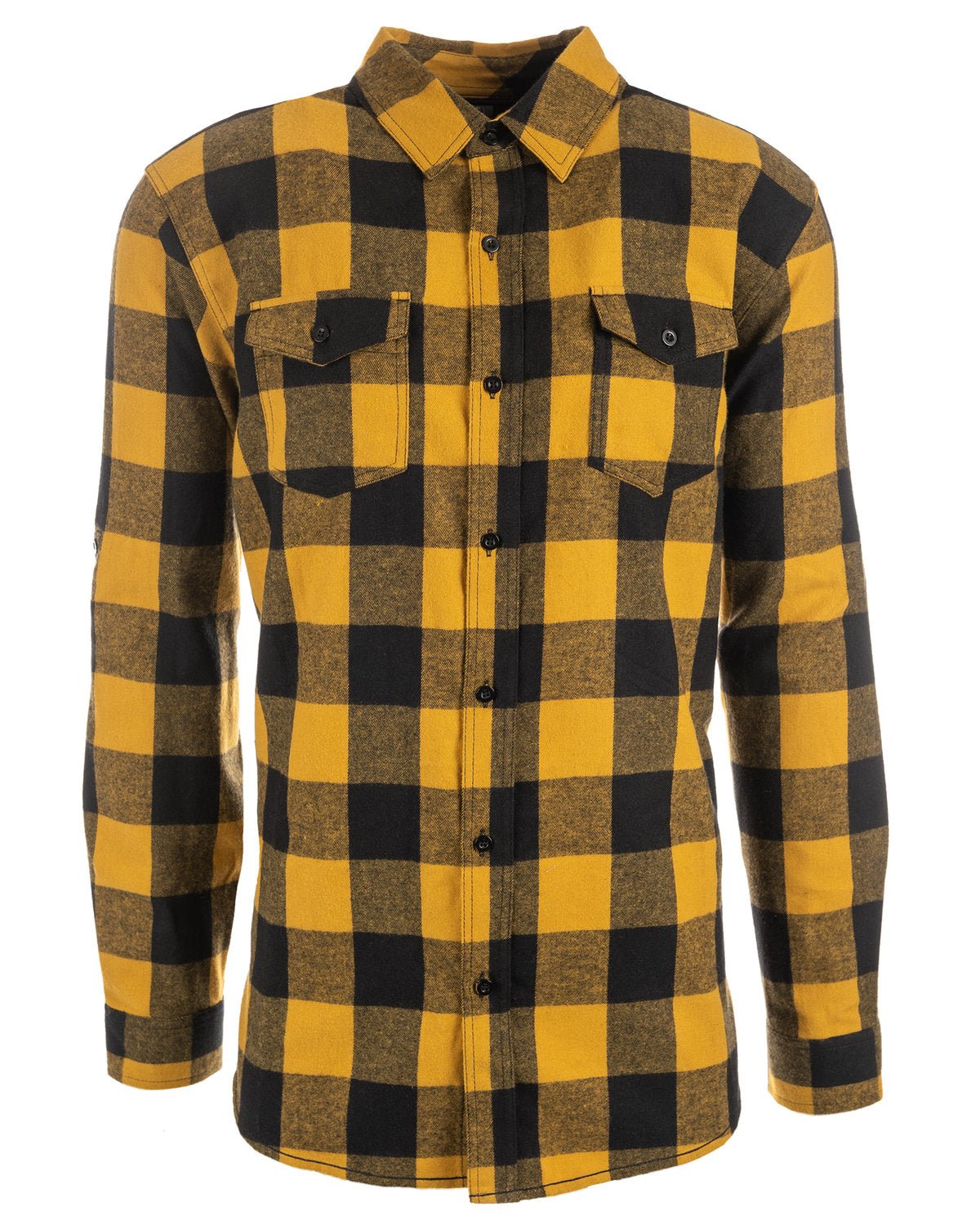 B8210-Burnside-GOLD/ BLACK-Burnside-Woven Shirts-1