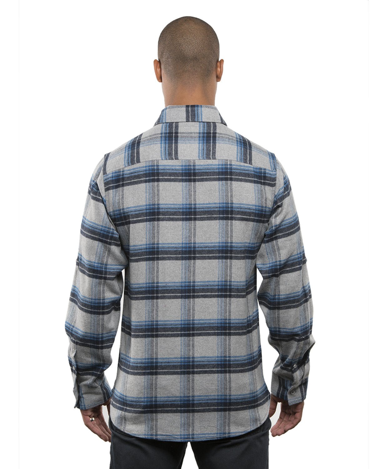 B8210-Burnside-GREY/ BLUE-Burnside-Woven Shirts-2