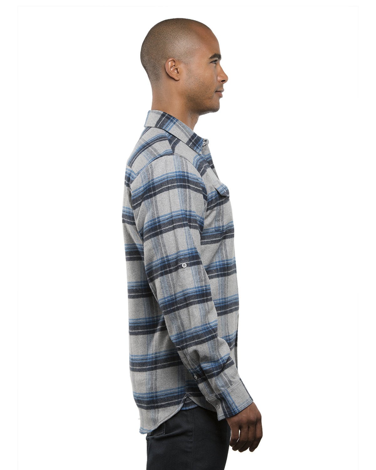 B8210-Burnside-GREY/ BLUE-Burnside-Woven Shirts-3