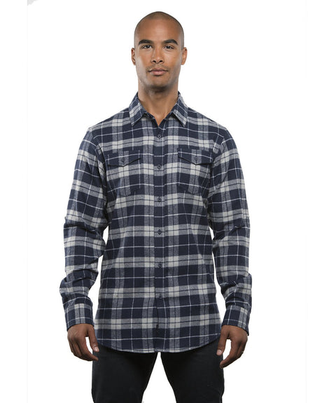 B8210-Burnside-NAVY/ GREY-Burnside-Woven Shirts-1