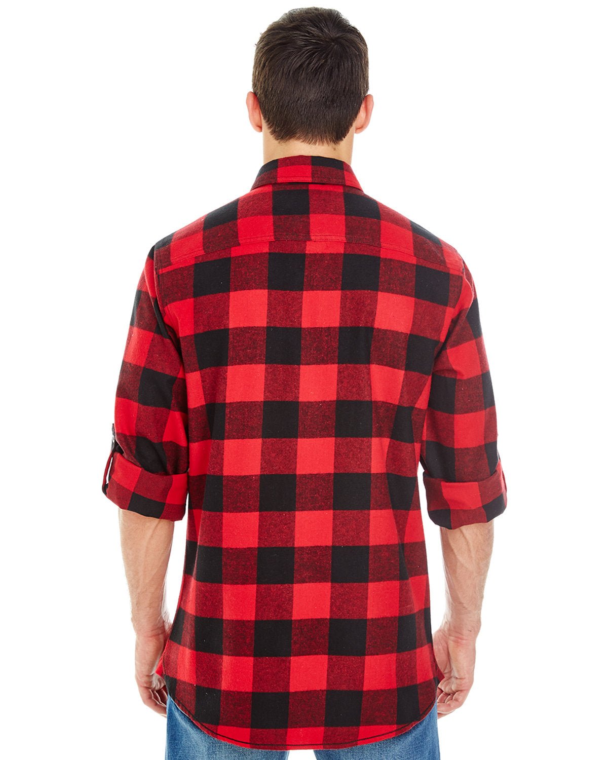 B8210-Burnside-RED/ BLACK-Burnside-Woven Shirts-2