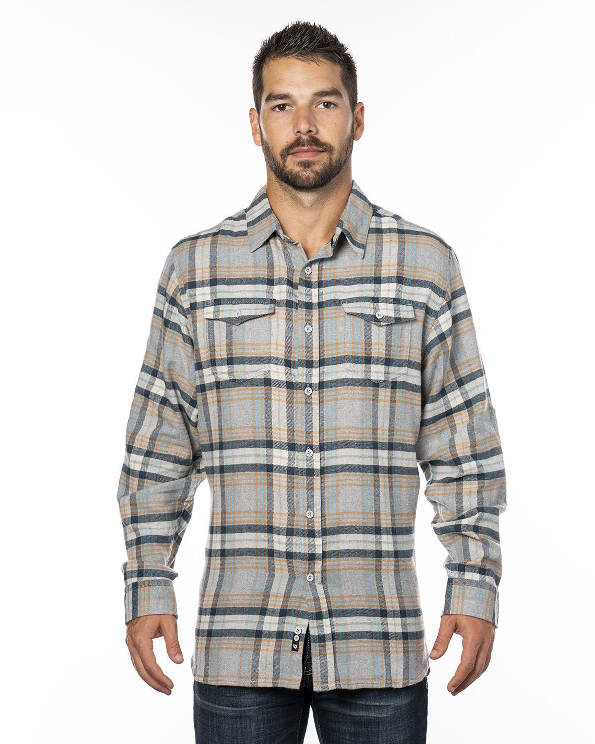 B8210-Burnside-STONE-Burnside-Woven Shirts-1