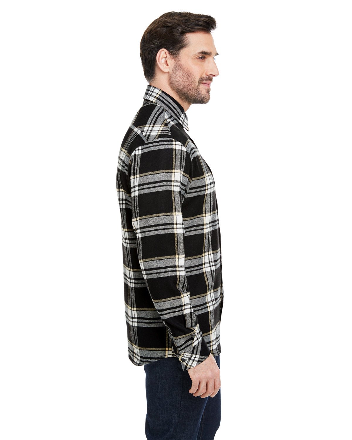 B8212-Burnside-BLACK/ ECRU-Burnside-Woven Shirts-3