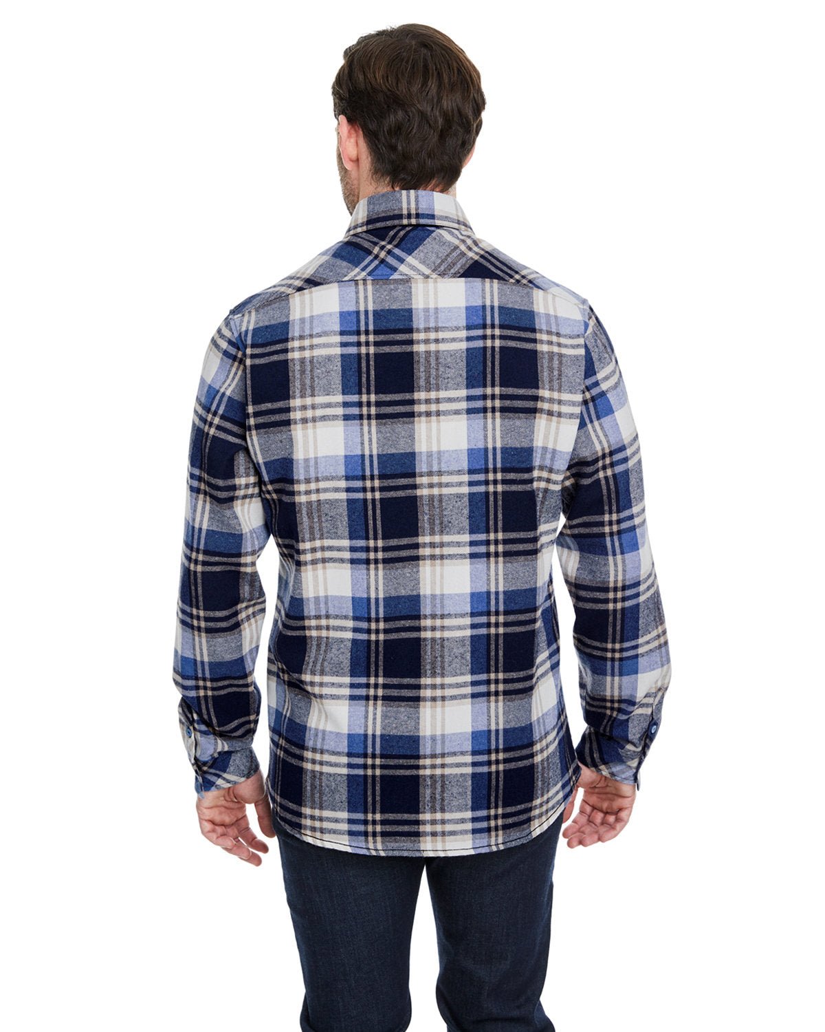 B8212-Burnside-BLUE/ ECRU-Burnside-Woven Shirts-2