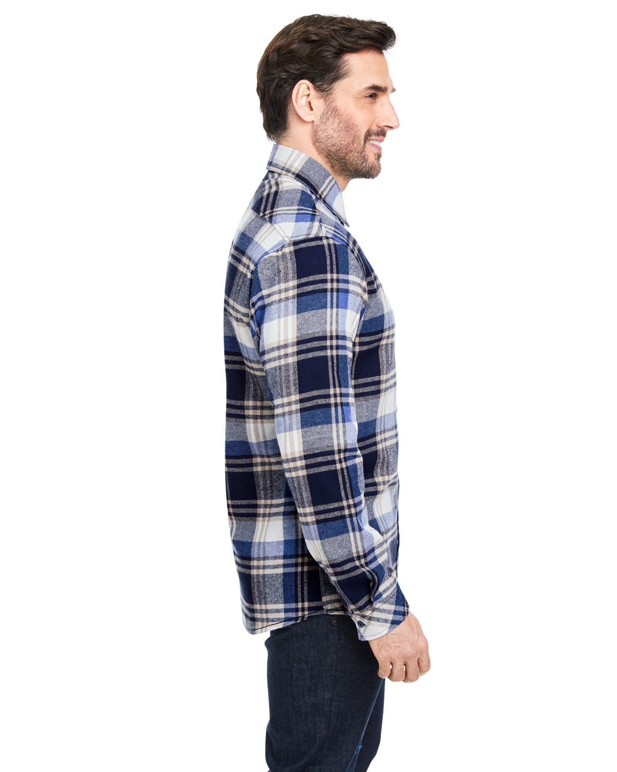 B8212-Burnside-BLUE/ ECRU-Burnside-Woven Shirts-3