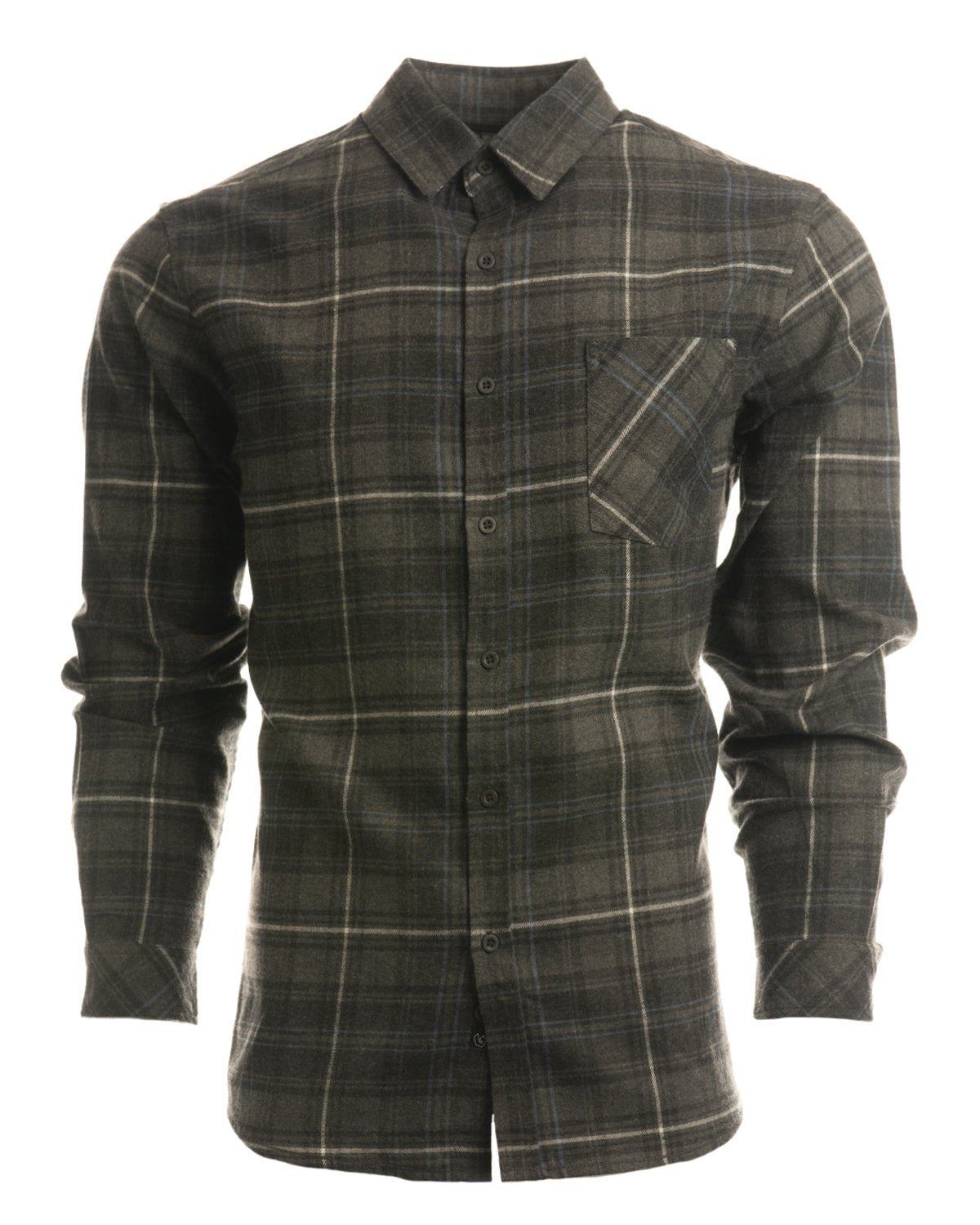 B8212-Burnside-CHARCOAL/ BLUE-Burnside-Woven Shirts-1