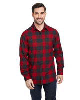 B8212-Burnside-RED/ H BLACK-Burnside-Woven Shirts-1