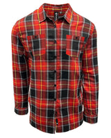 B8220-Burnside-FIRE RED/ BLACK-Burnside-Woven Shirts-1