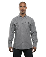 BU8200-Burnside-HEATHER GREY-Burnside-Woven Shirts-1