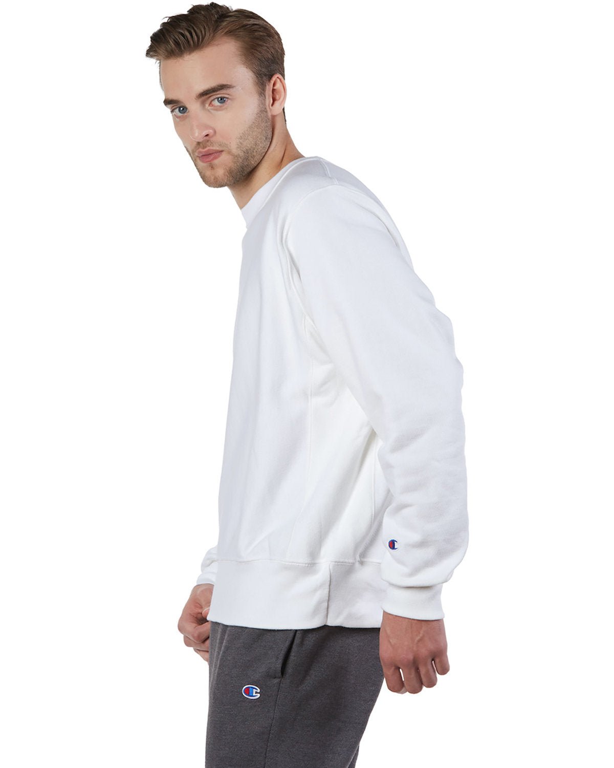 Champion sweater white online