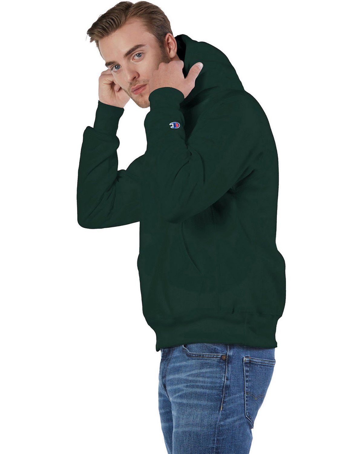 S1051-Champion-DARK GREEN-Champion-Sweatshirts-3