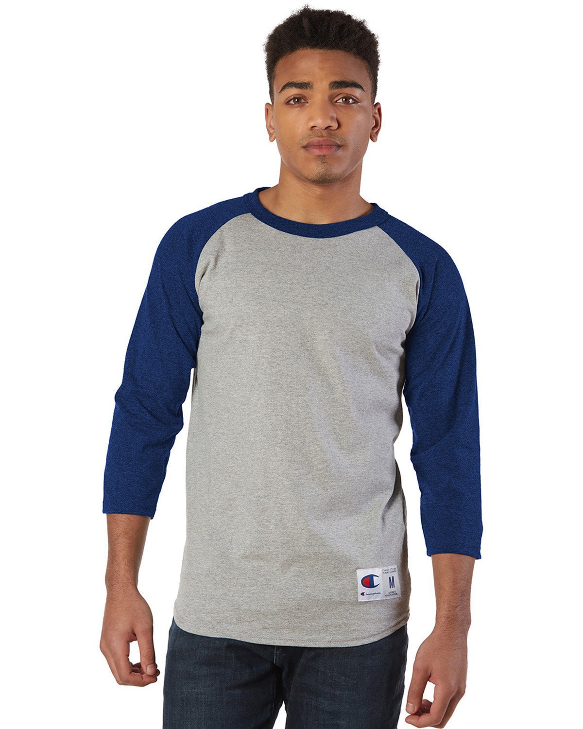 T1397-Champion-OXF GRY/ TM BLUE-Champion-T-Shirts-1