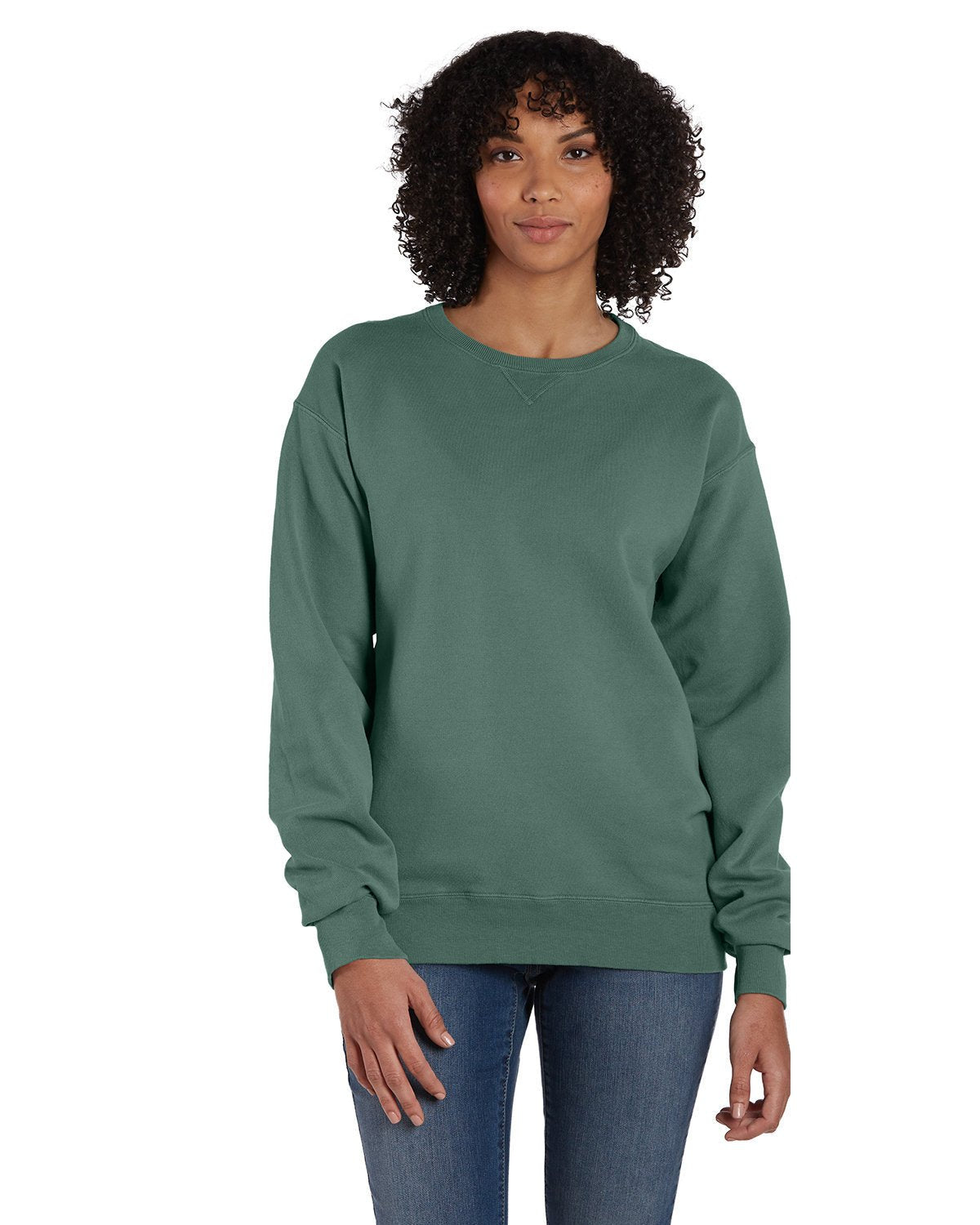 GDH400-ComfortWash by Hanes-CYPRESS GREEN-ComfortWash by Hanes-Sweatshirts-1