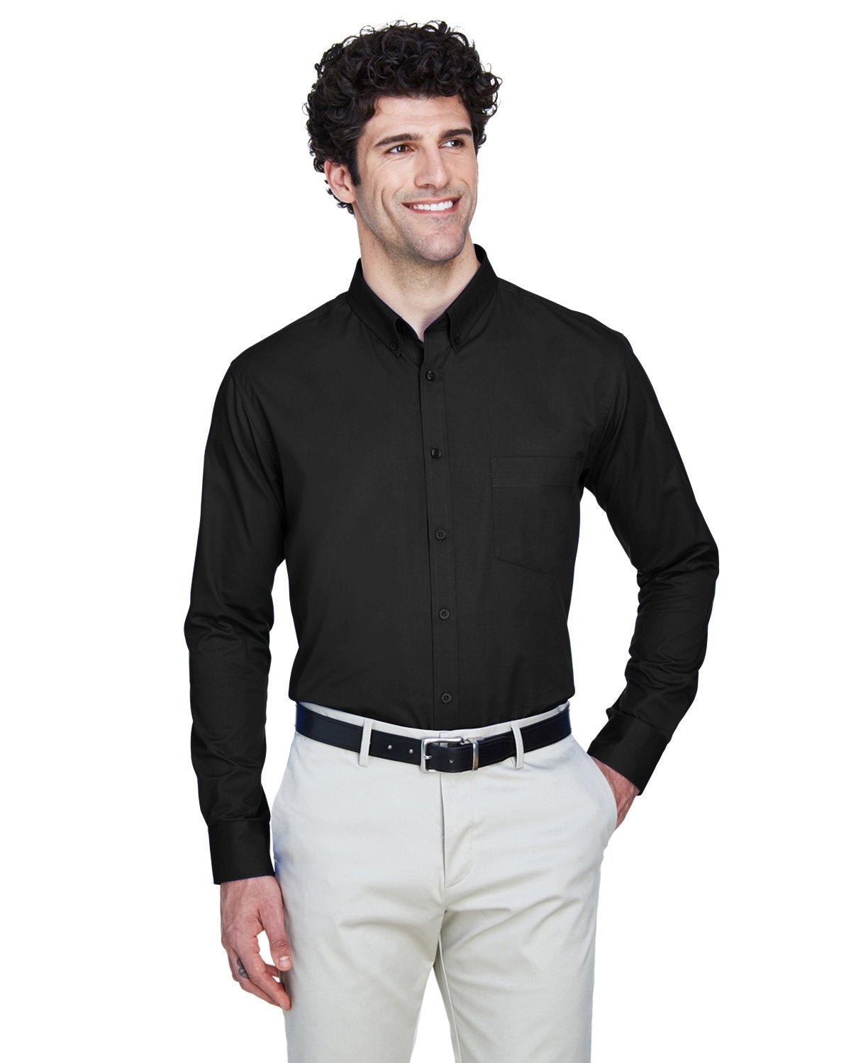 88193-Core 365-BLACK-Core 365-Woven Shirts-1