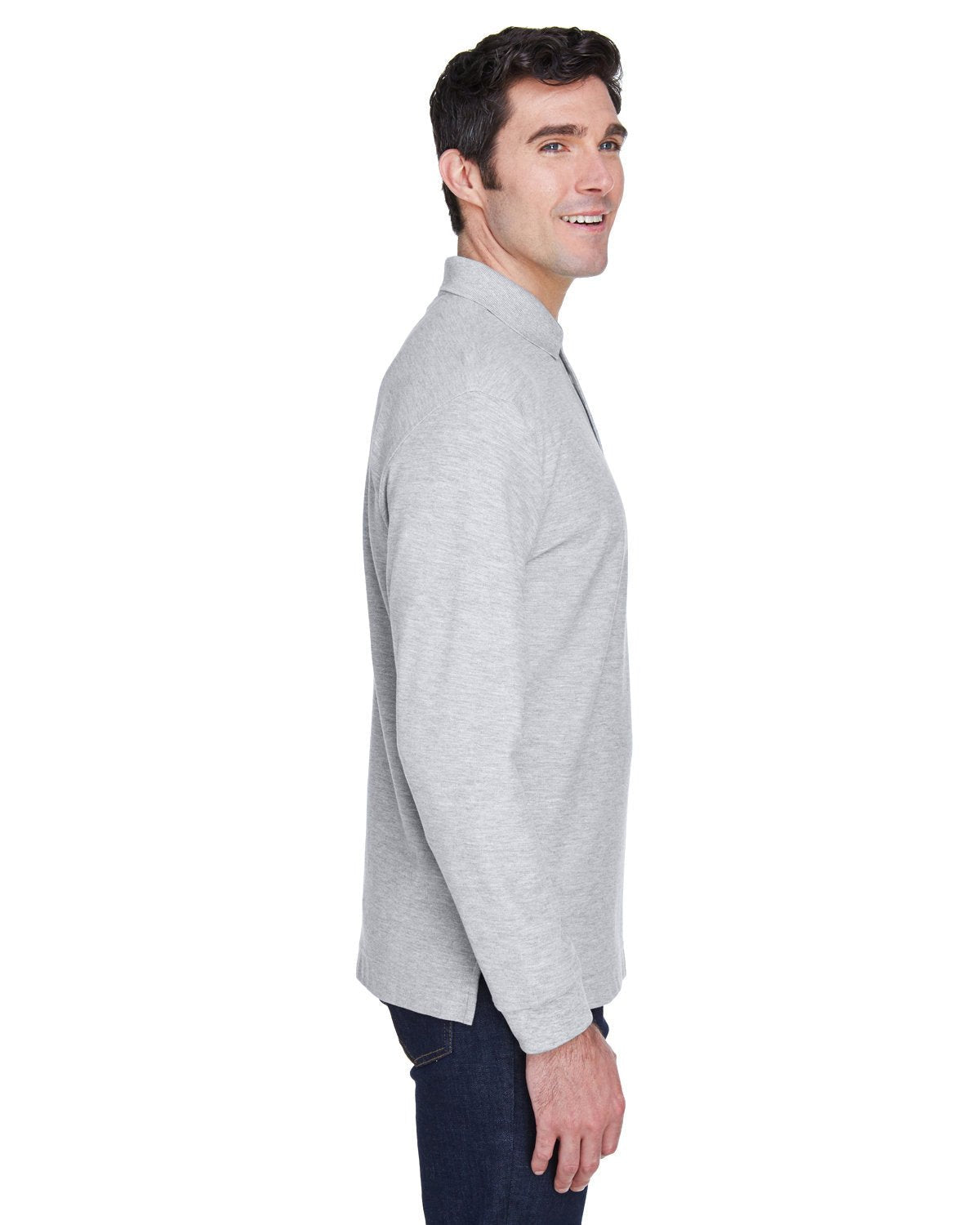 D110-Devon & Jones-GREY HEATHER-Devon & Jones-Polos-3