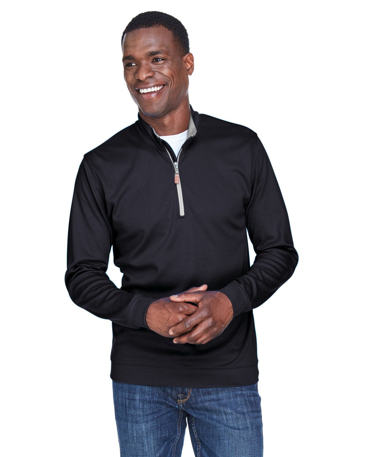 DG479-Devon & Jones-BLK/ GR HT/ GRPH-Devon & Jones-Knits and Layering-1