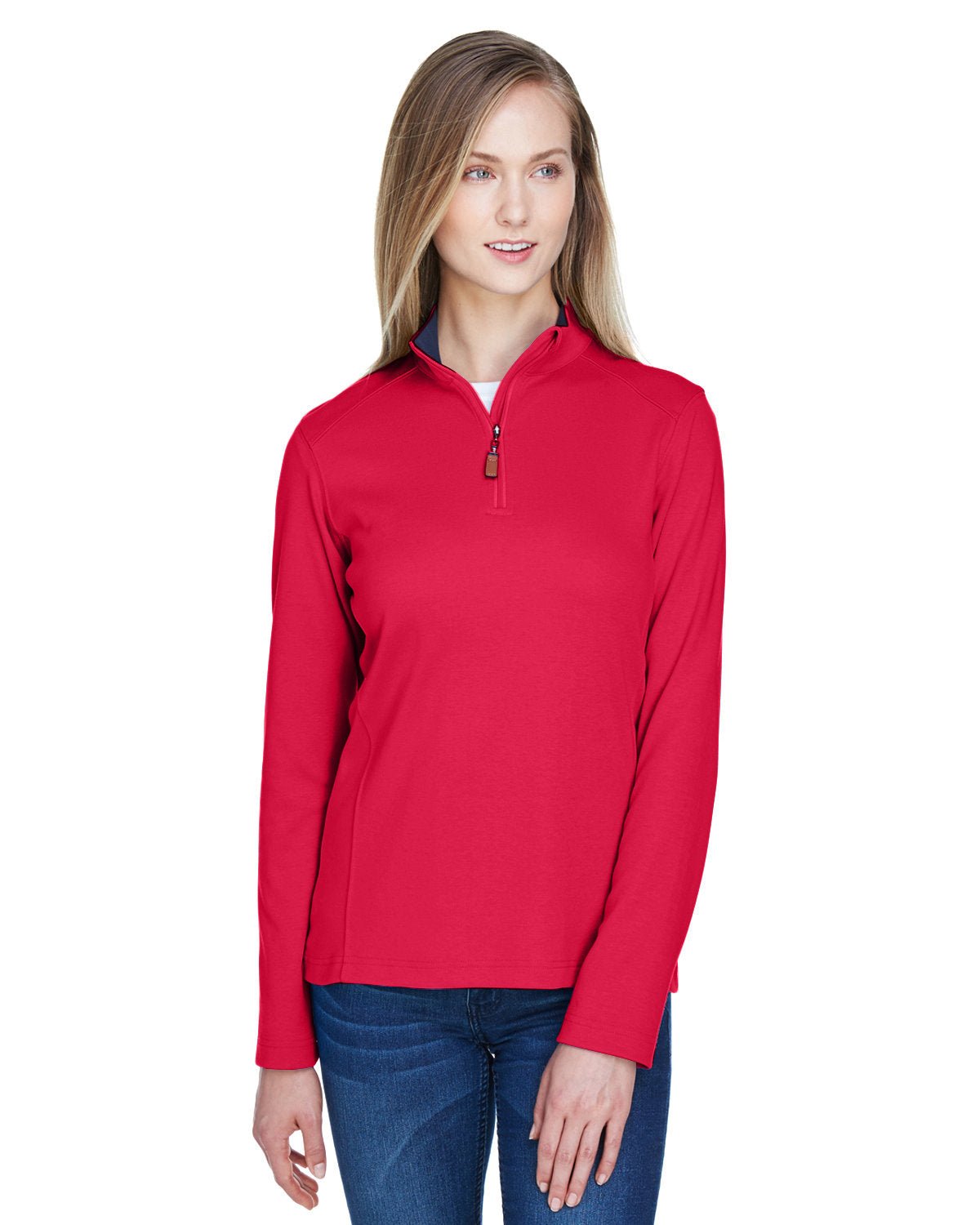 DG479W-Devon & Jones-RED/ NAVY/ RED-Devon & Jones-Knits and Layering-1