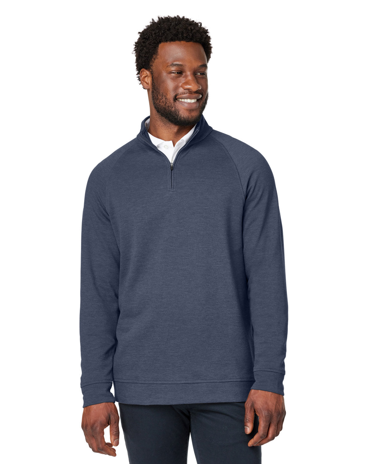 DG481-Devon & Jones-NAVY MELANGE-Devon & Jones-Knits and Layering-1