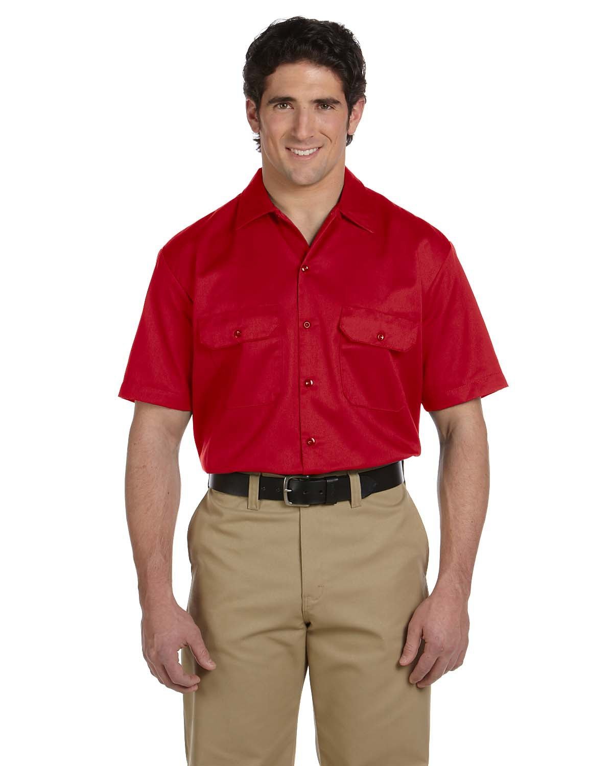 1574-Dickies-RED-Dickies-Woven Shirts-1