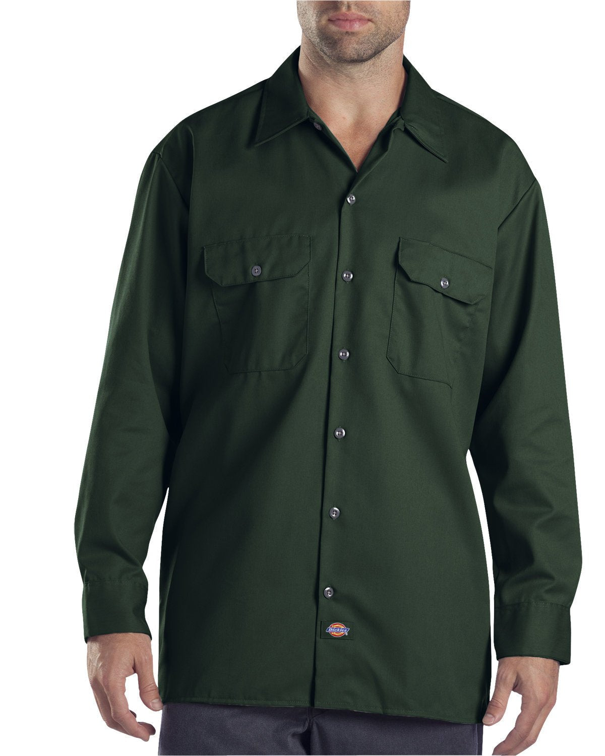 574-Dickies-HUNTER GREEN-Dickies-Woven Shirts-1