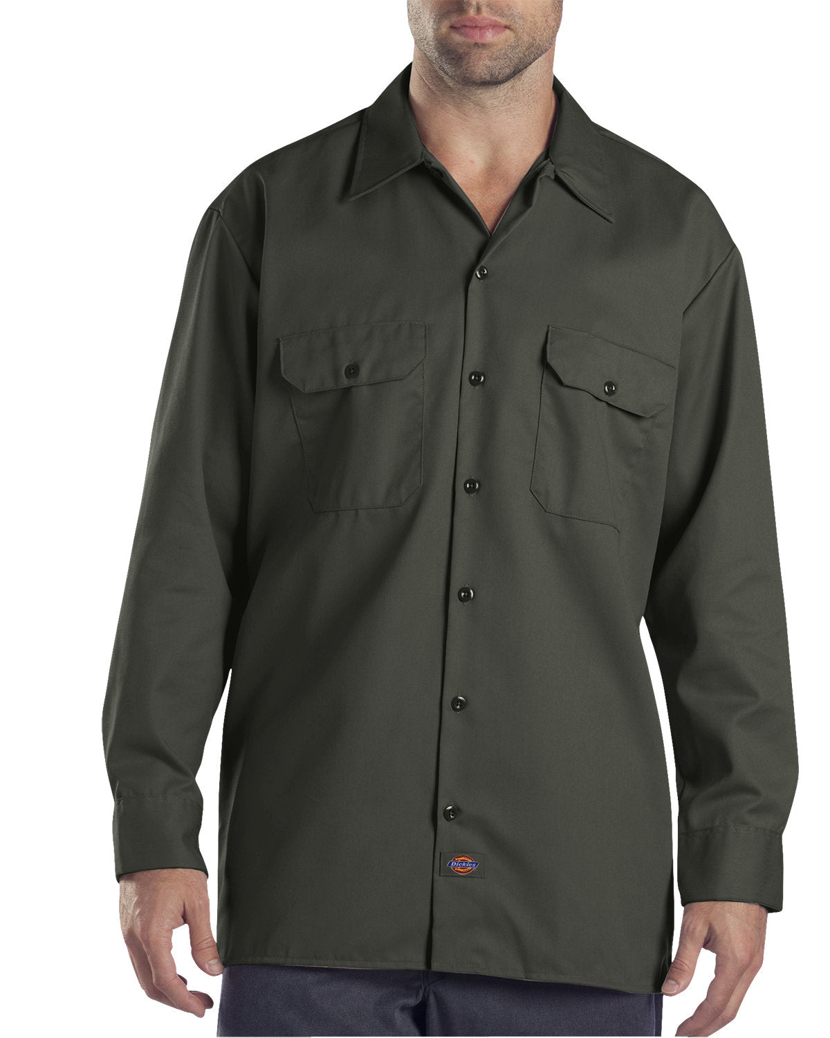 574-Dickies-OLIVE GREEN-Dickies-Woven Shirts-1