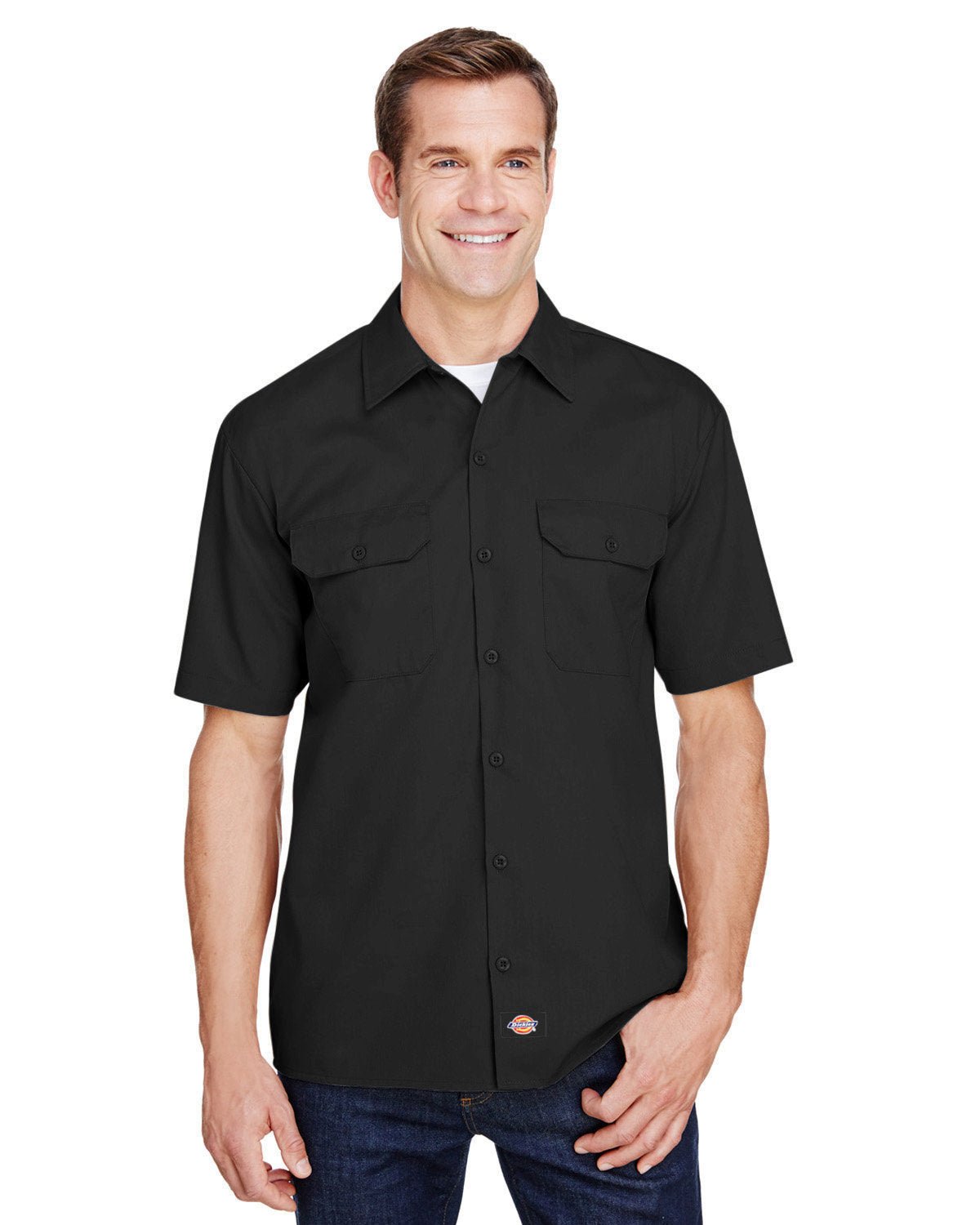 WS675-Dickies-BLACK-Dickies-Woven Shirts-1