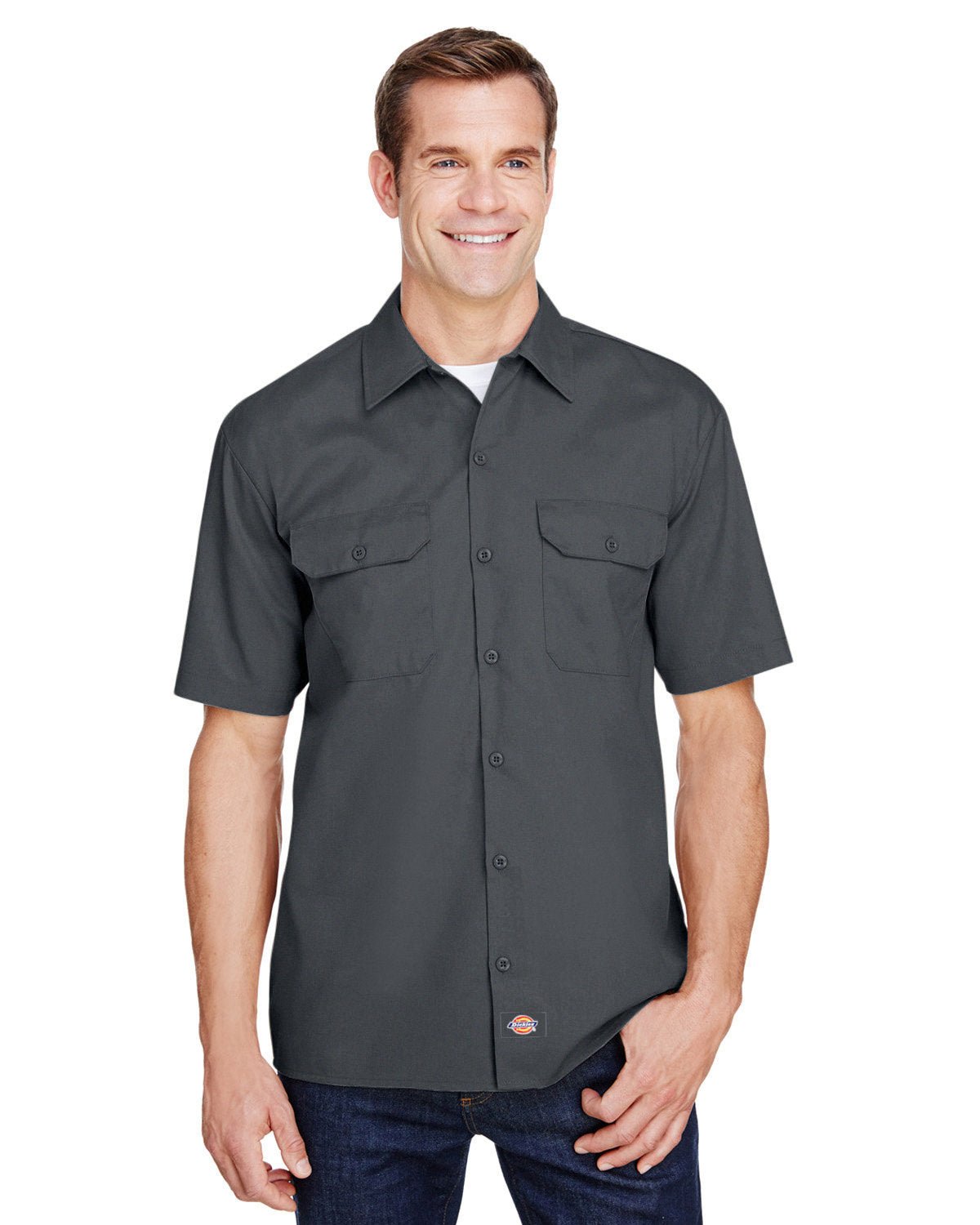 WS675-Dickies-CHARCOAL-Dickies-Woven Shirts-1