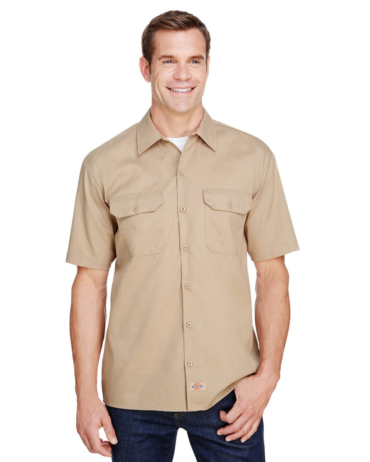 WS675-Dickies-DESERT SAND-Dickies-Woven Shirts-1