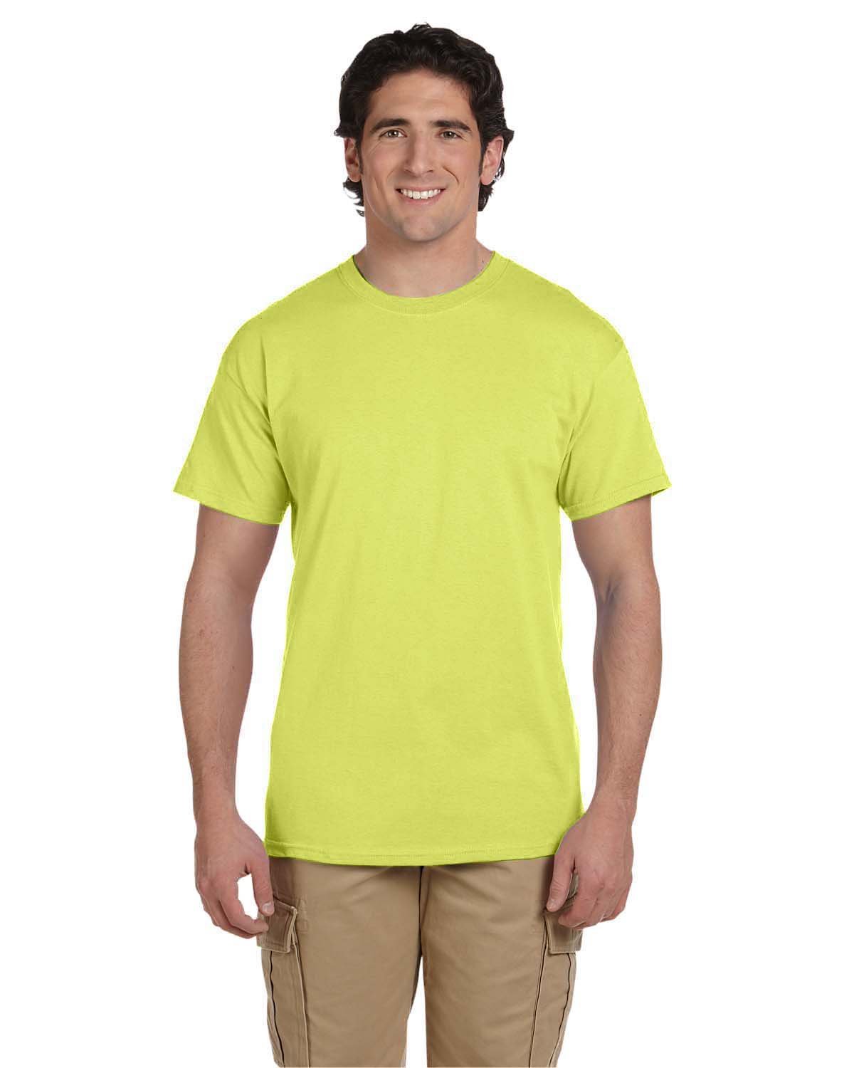 3931-Fruit of the Loom-NEON YELLOW-Fruit of the Loom-T-Shirts-1