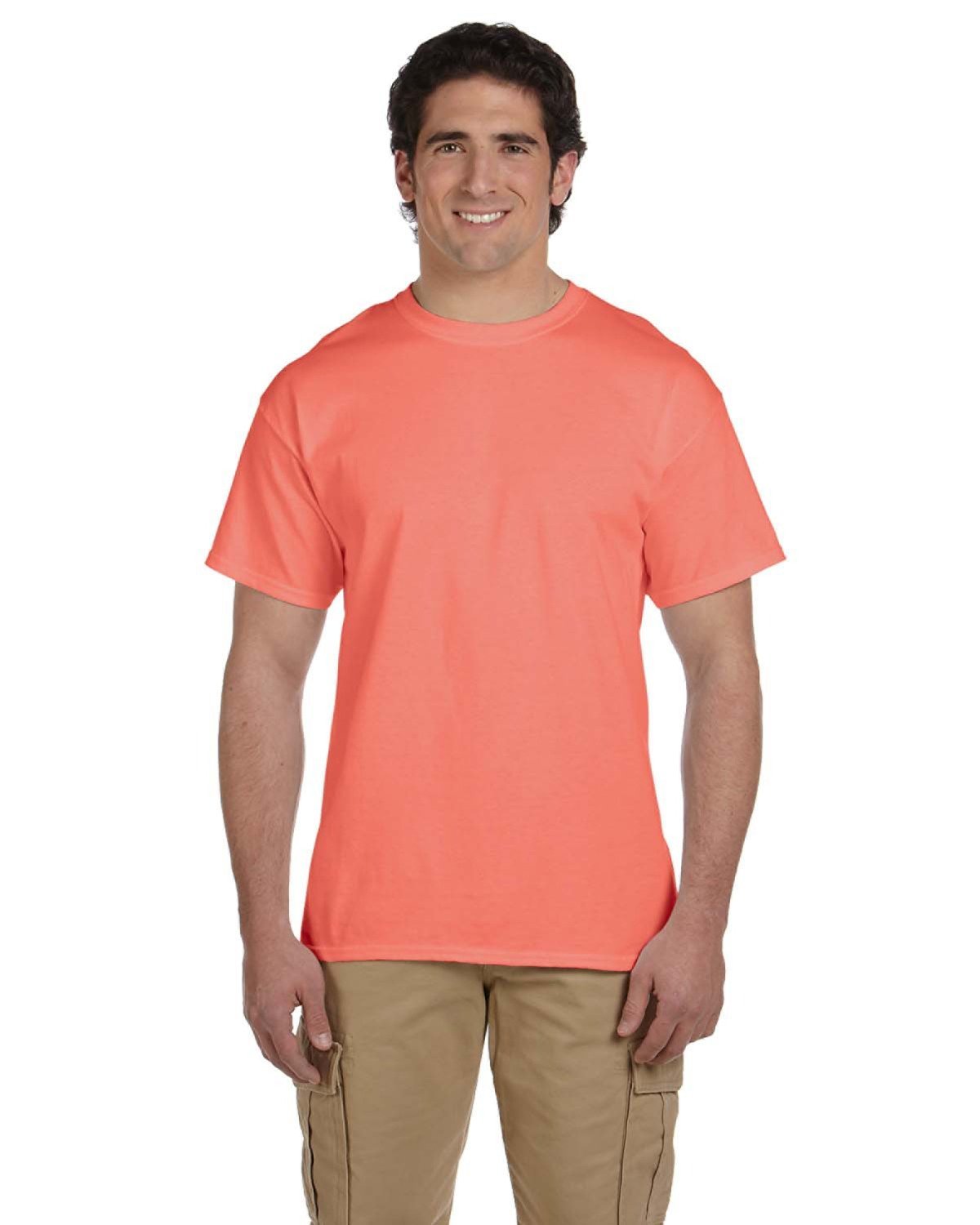 3931-Fruit of the Loom-RETRO HTH CORAL-Fruit of the Loom-T-Shirts-1