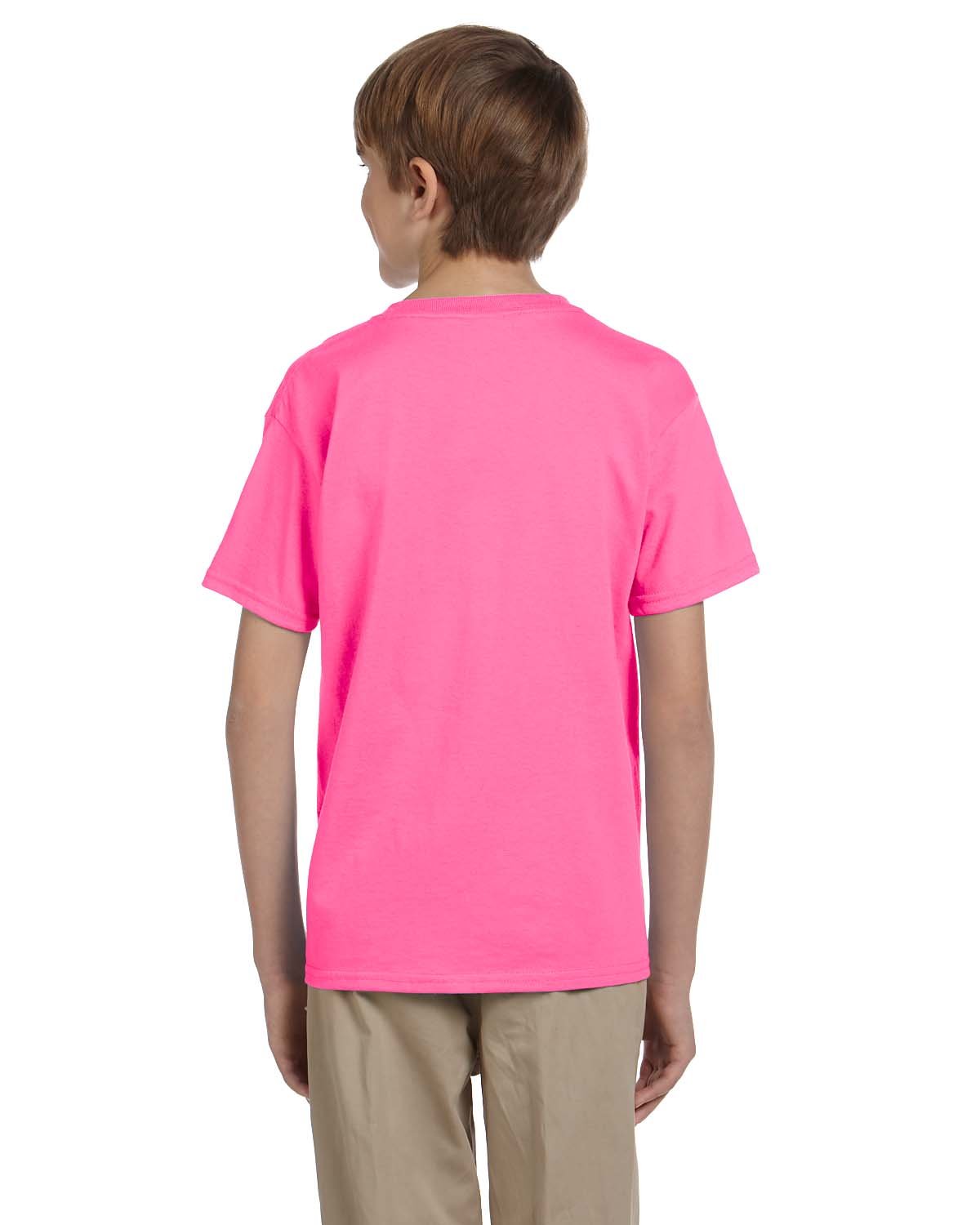 3931B-Fruit of the Loom-NEON PINK-Fruit of the Loom-T-Shirts-3