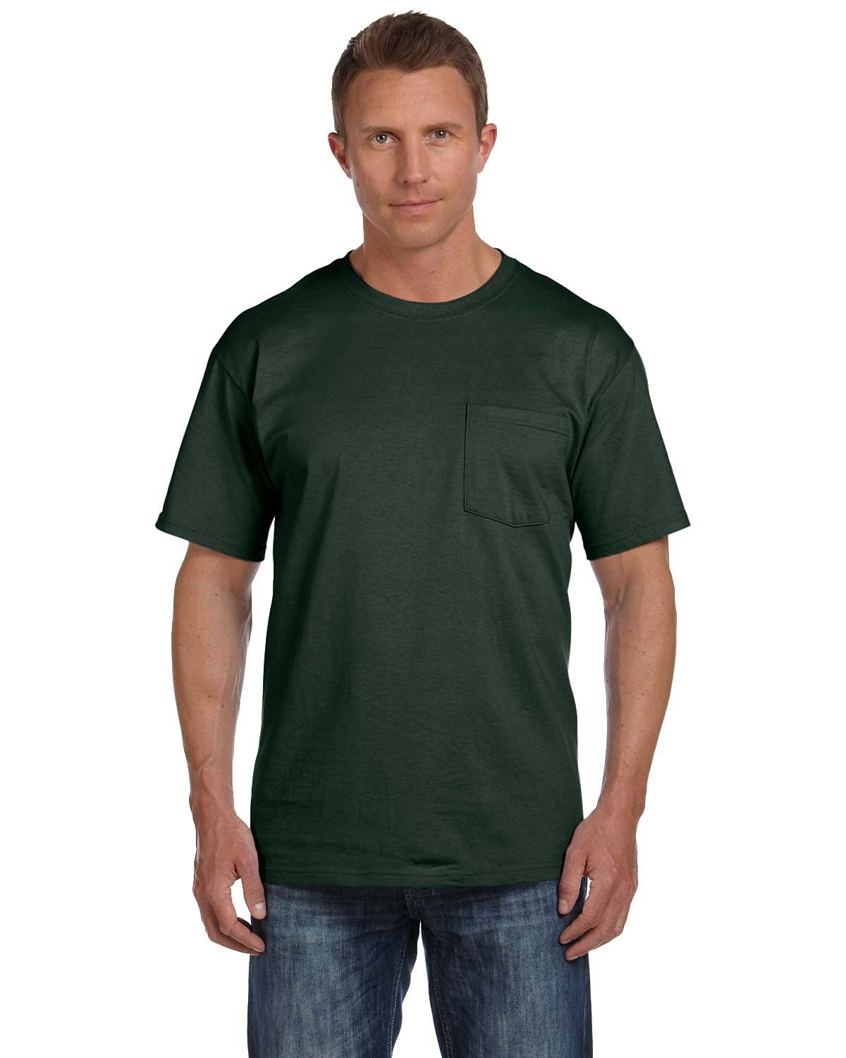 3931P-Fruit of the Loom-FOREST GREEN-Fruit of the Loom-T-Shirts-1