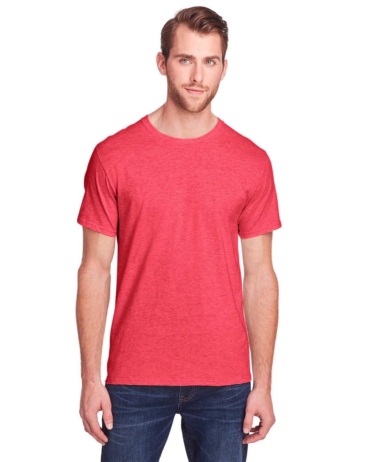 IC47MR-Fruit of the Loom-FIERY RED HTHR-Fruit of the Loom-T-Shirts-1