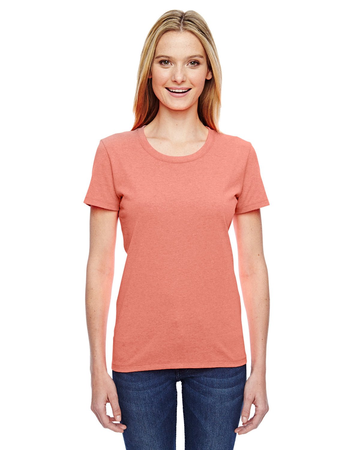 L3930R-Fruit of the Loom-RETRO HTR CORAL-Fruit of the Loom-T-Shirts-1