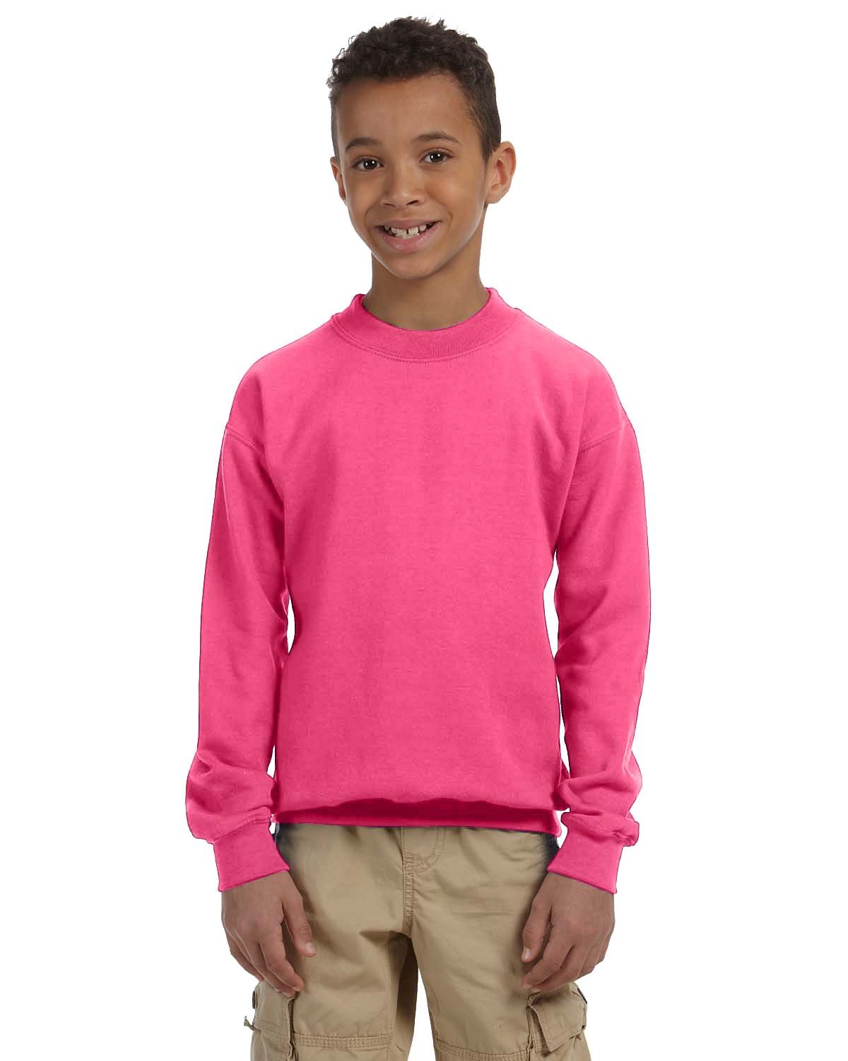 G180B-Gildan-SAFETY PINK-Gildan-Sweatshirts-1