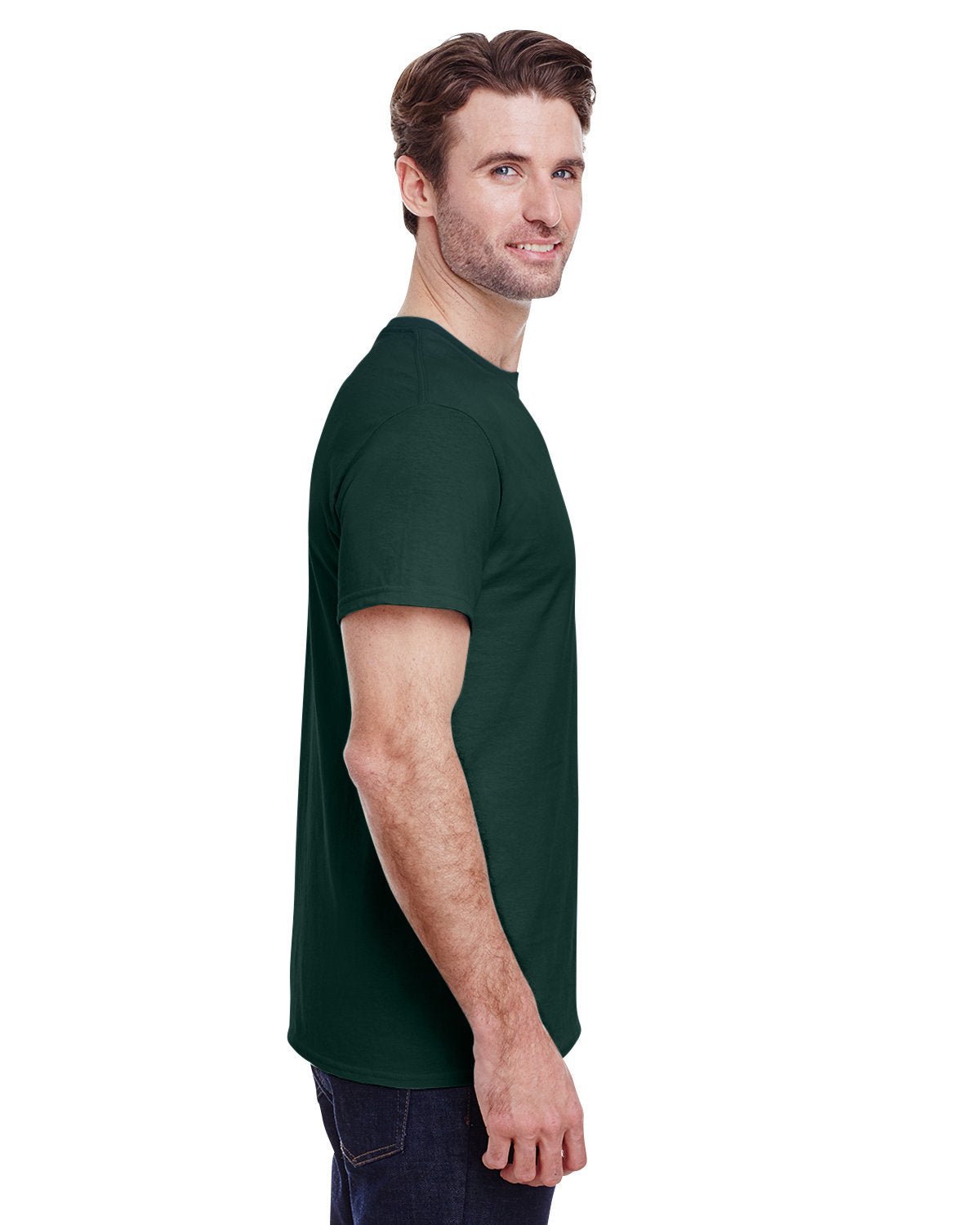 G200-Gildan-FOREST GREEN-Gildan-T-Shirts-3