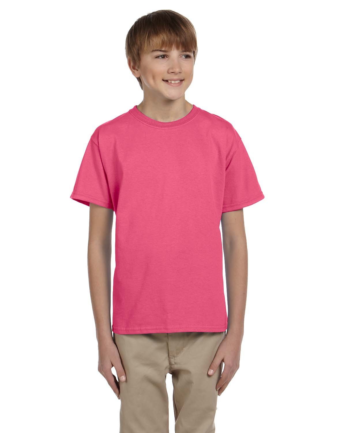 G200B-Gildan-SAFETY PINK-Gildan-T-Shirts-1