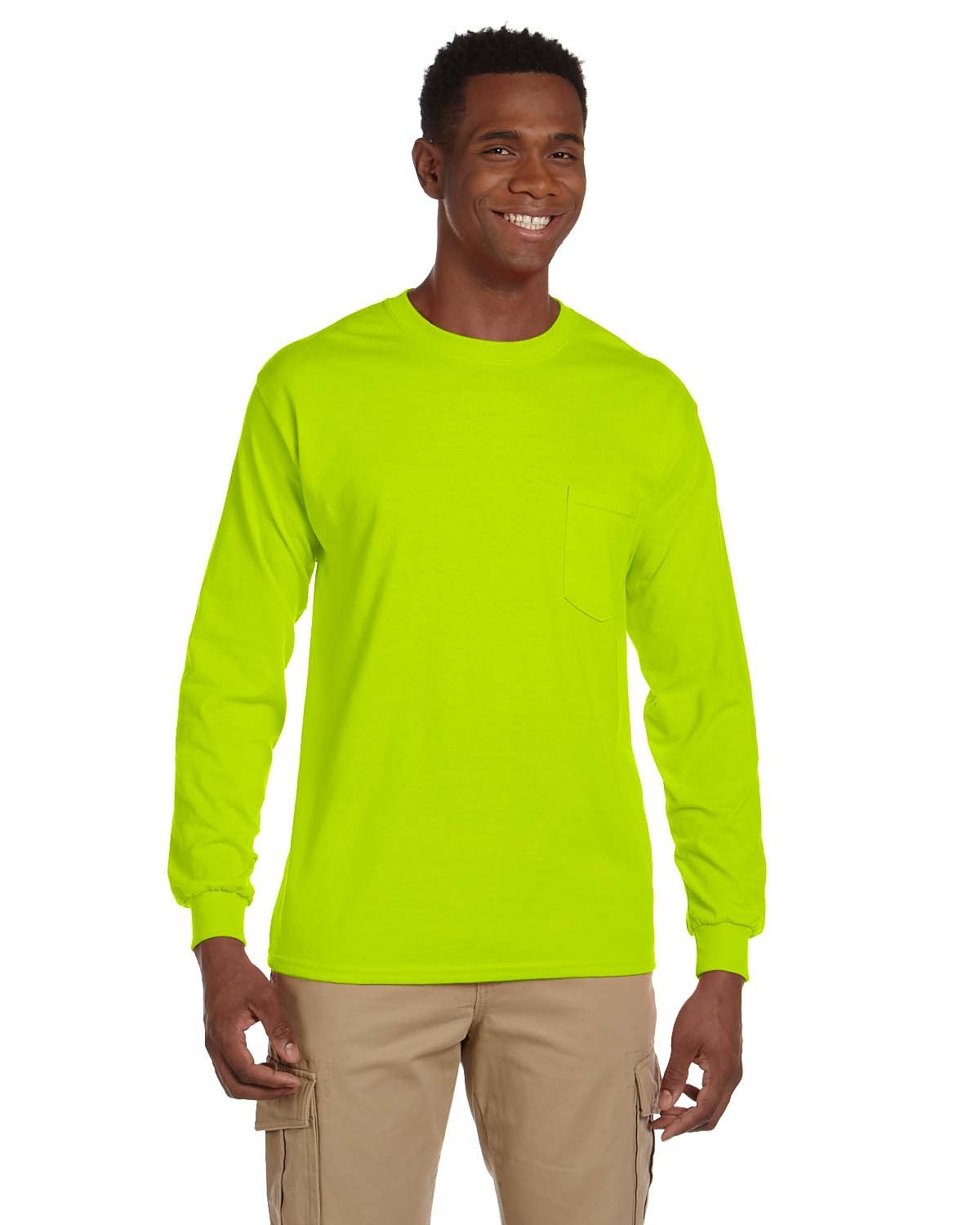 G241-Gildan-SAFETY GREEN-Gildan-T-Shirts-1