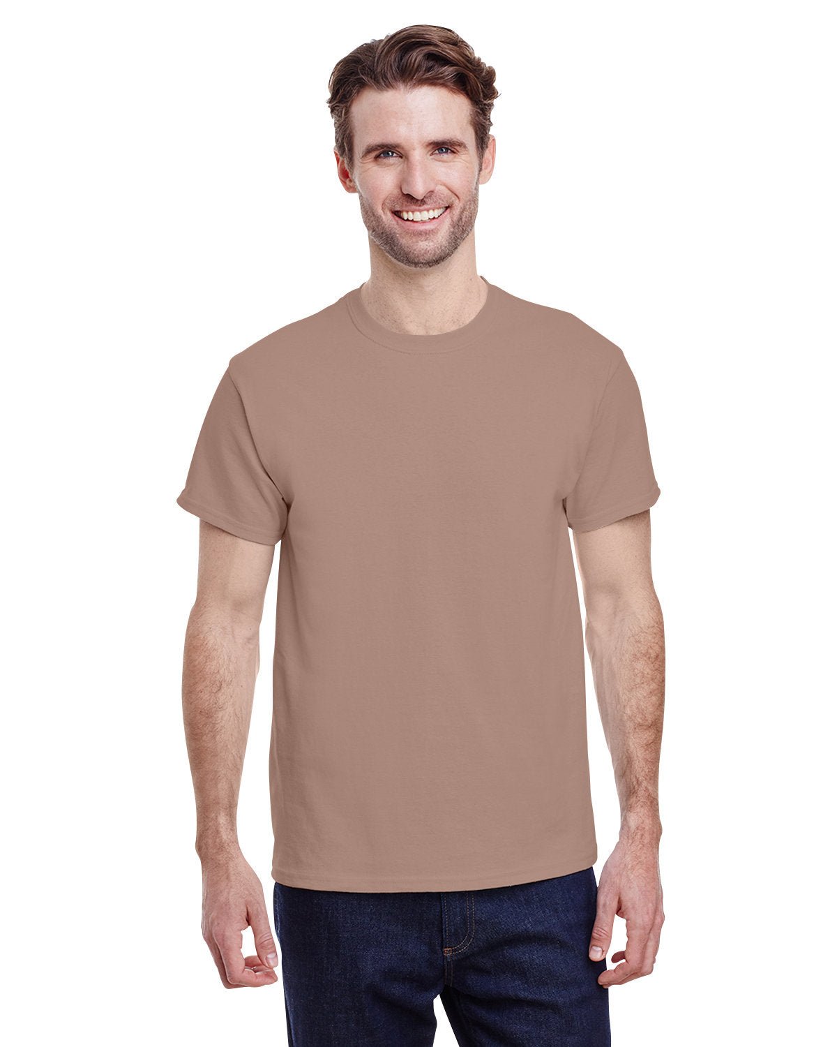 G500-Gildan-BROWN SAVANA-Gildan-T-Shirts-1